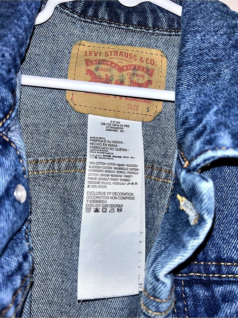 Levi's Kids Denim Jacket Size Small - Picture 9 of 11